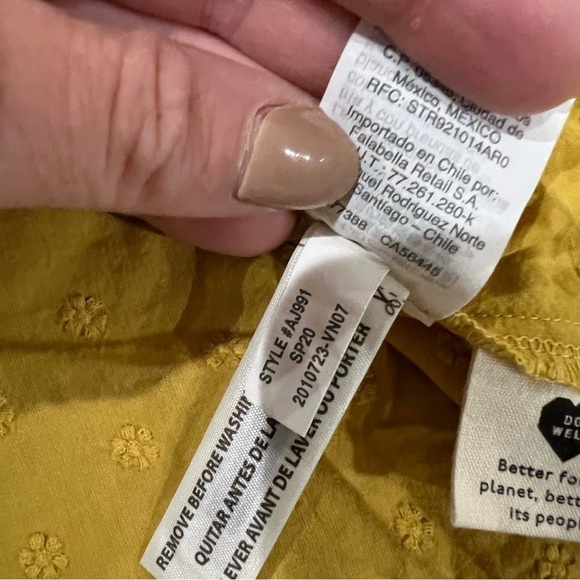 Madewell Floral Embroidered Smocked-Neck Raglan Top - Picture 12 of 13